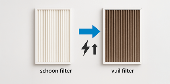 Mijn WTW-unit verbruikt ineens meer stroom, ligt dat aan het filter?